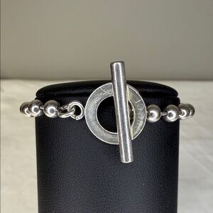 Gucci Sterling Silver Boule Toggle Bracelet 7.5”